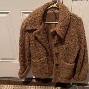 Free People teddy jacket worn once